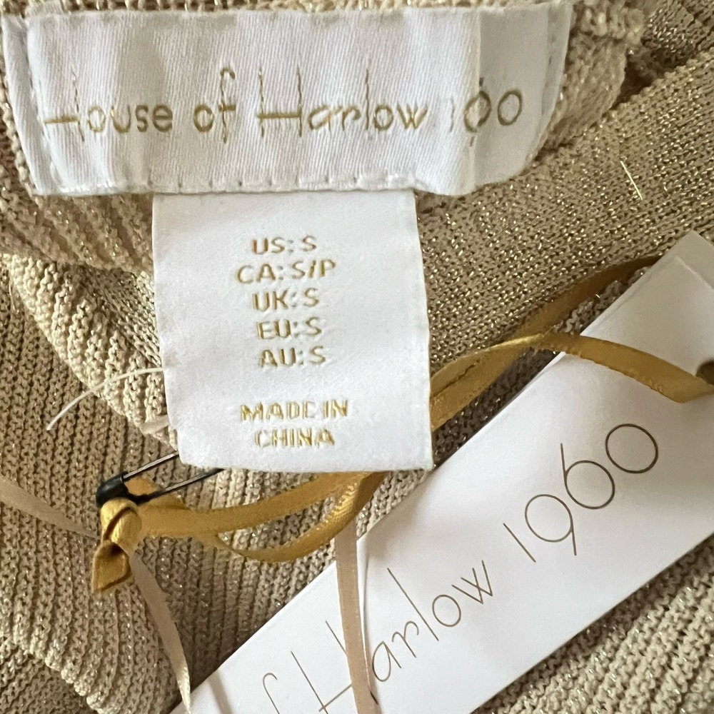 House Of Harlow 2 Piece Small Knit Set Festival Resort Wear Boho Glam - Picture 11 of 13